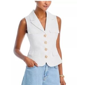 AQUA Notched Lapel Vest – NWT